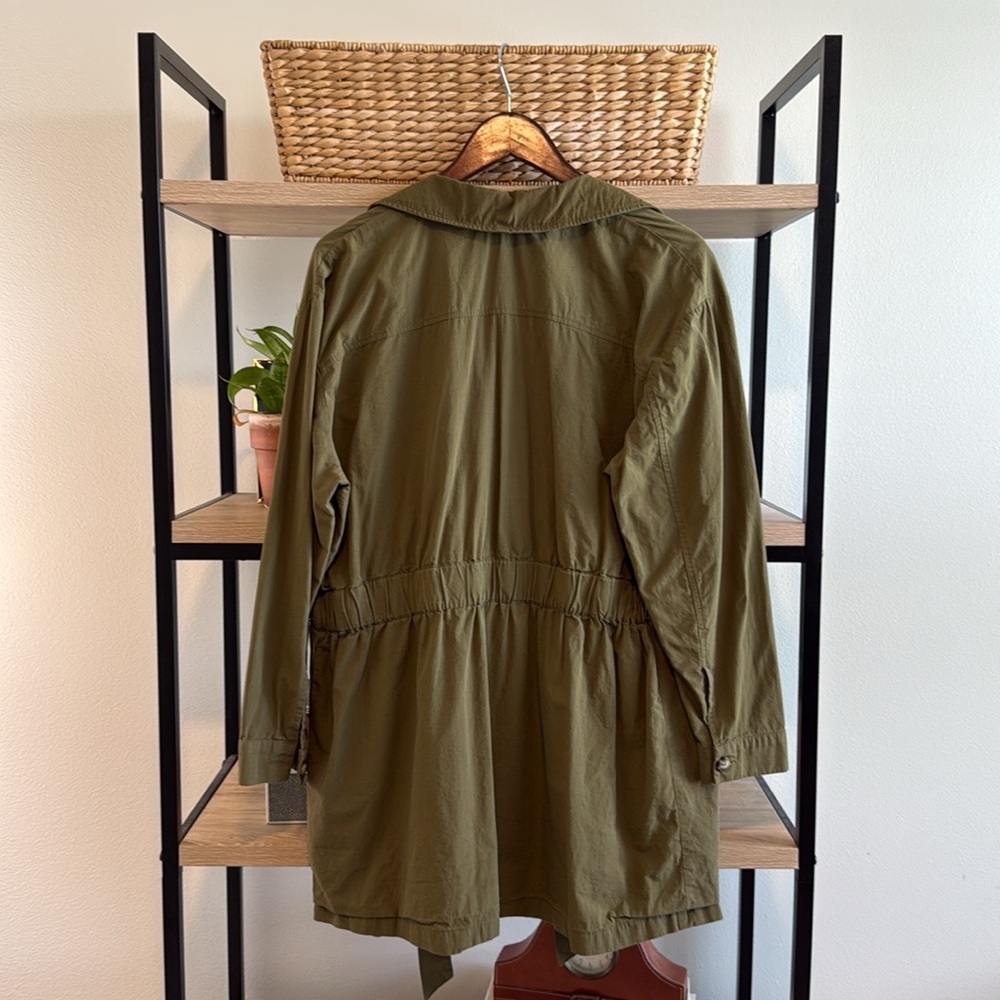 Zara Belted Spring/Fall Utility Trench Jacket Coat, L - Picture 4 of 5